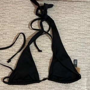 Pink Victoria's Secret Black Bikini Top xs